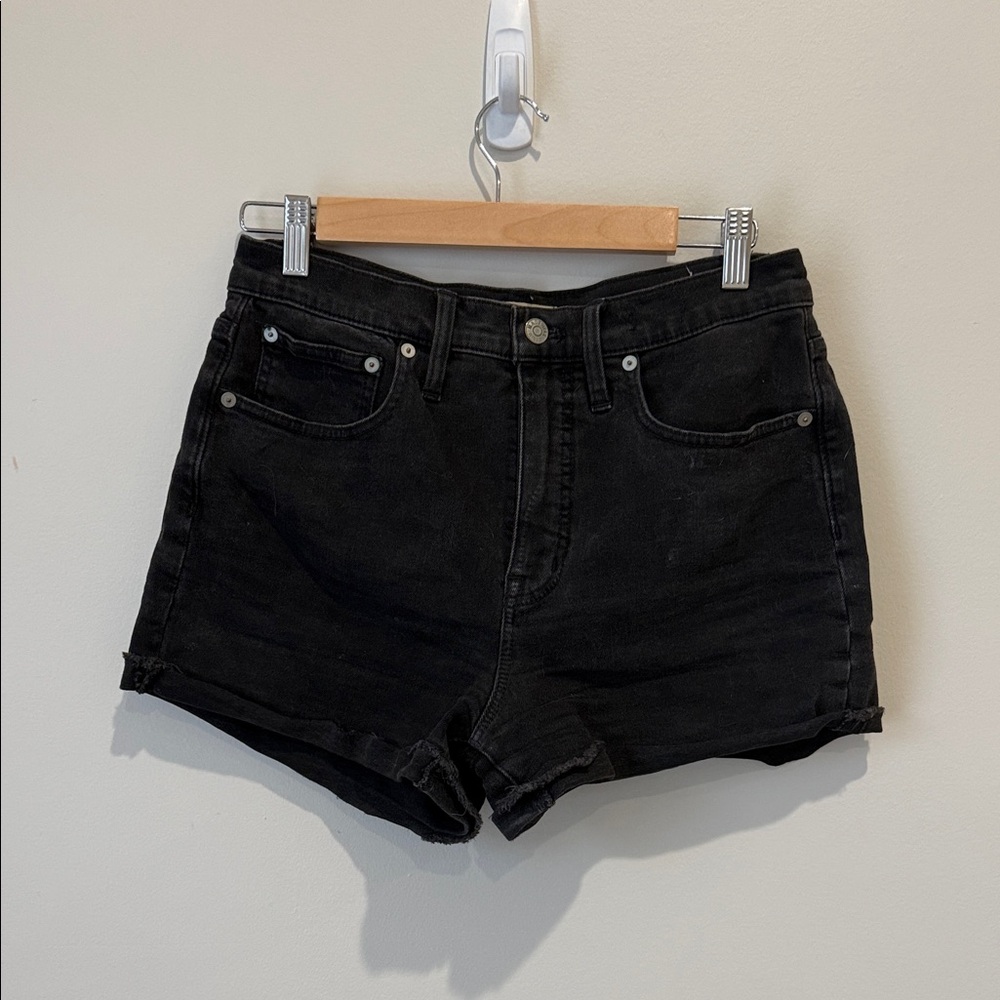 Madewell Black High-Rise Jean Shorts